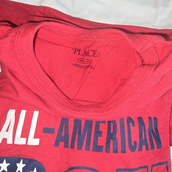Boys american flag shirts 2 pack. Size M 7/8 - Picture 3 of 4